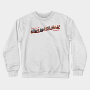 Greetings from Melbourne in Australia Vintage style retro souvenir Crewneck Sweatshirt